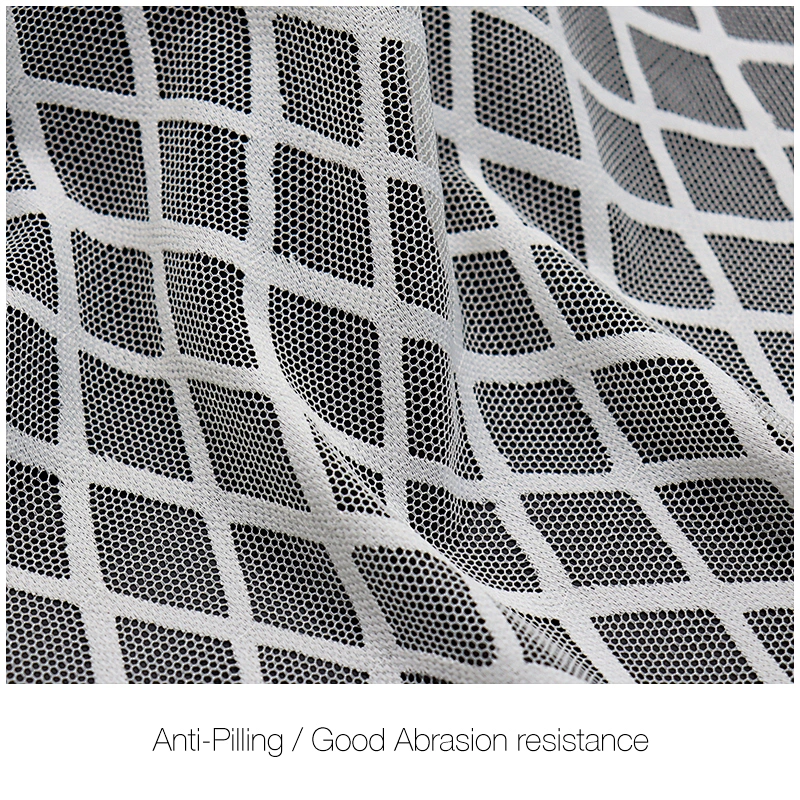 Super light weight nylon spandex jacquard mesh knitted fabric factory
